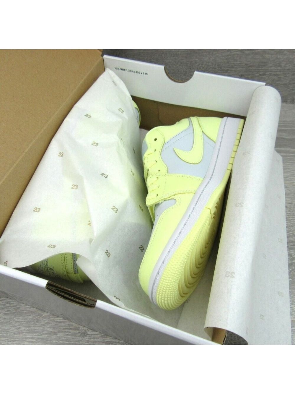 Air Jordan 1 Low Women's Size 9 Platinum White Citron Lemonade NEW - Picture 12 of 16